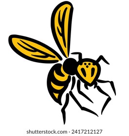 Wasp looking this way. Isometric view.