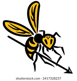 Wasp looking this way. Isometric view.