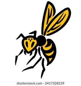 Wasp looking this way. Isometric view.
