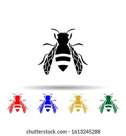 wasp multi color style icon. Simple glyph, flat vector of beekeeping icons for ui and ux, website or mobile application