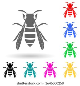 wasp multi color style icon. Simple glyph, flat vector of insect icons for ui and ux, website or mobile application