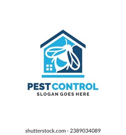 Wasp pest control logo design vector illustration. Pest control logo