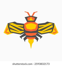 Wasp robot freehand drawing vector