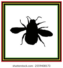 wasp silhouette vector design on white background