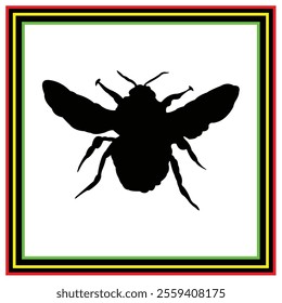 wasp silhouette vector design on white background