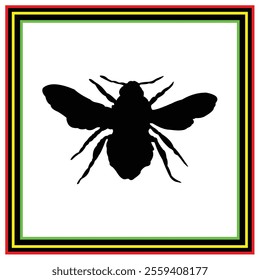 wasp silhouette vector design on white background