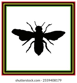 wasp silhouette vector design on white background