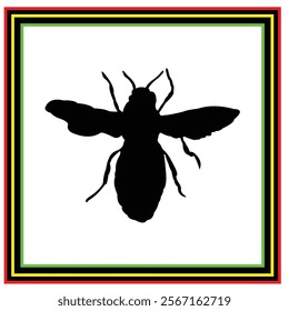 wasp silhouette vector design on white background