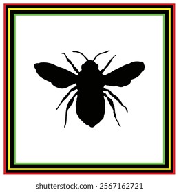 wasp silhouette vector design on white background