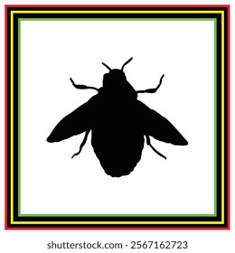 wasp silhouette vector design on white background