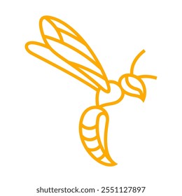 Modelo de design de logotipo de vetor Wasp