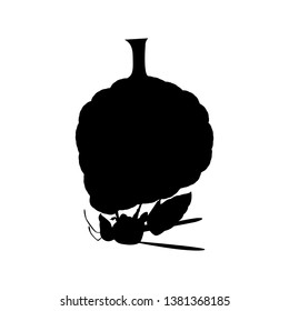 Wasp's hornet silhouette vector on white
