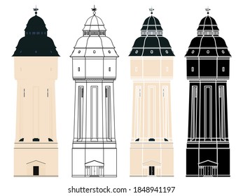 Wasserturm Leipzig Engelsdorf in Deutschland.