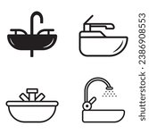 wastafel icon vector illustration logo design