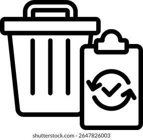 Waste Audit Icon Outline Vector Illustration