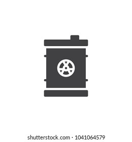 Waste barrel vector icon. filled flat sign for mobile concept and web design. Nuclear toxic barrel simple solid icon. Symbol, logo illustration