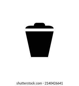 waste basket icon. Flat style design isolated on white background.