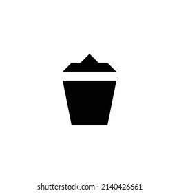 waste basket icon. Flat style design isolated on white background.