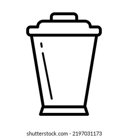 Waste Basket Icon In Trendy Vector Design Illustration