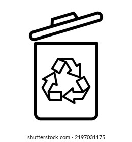 Waste Basket Icon In Trendy Vector Design Illustration