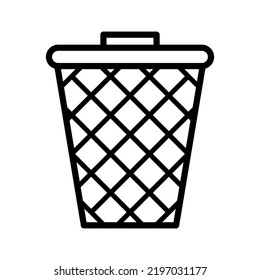 Waste Basket Icon In Trendy Vector Design Illustration