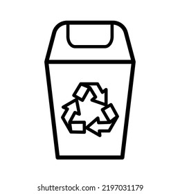 Waste Basket Icon In Trendy Vector Design Illustration