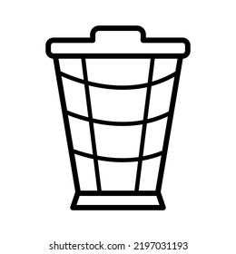 Waste Basket Icon In Trendy Vector Design Illustration