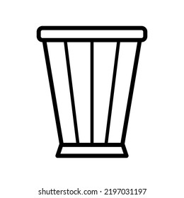 Waste Basket Icon In Trendy Vector Design Illustration