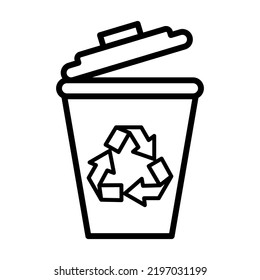 Waste Basket Icon In Trendy Vector Design Illustration