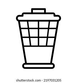 Waste Basket Icon In Trendy Vector Design Illustration