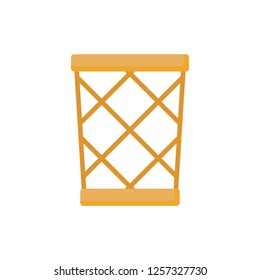 waste basket icon vector design flat style