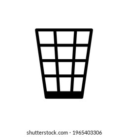 Icono de la cesta de desechos, ilustración vectorial sobre fondo blanco, estilo simple.