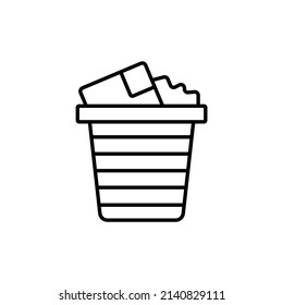 waste basket icons  symbol vector elements for infographic web