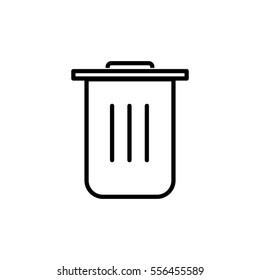 waste basket on white background