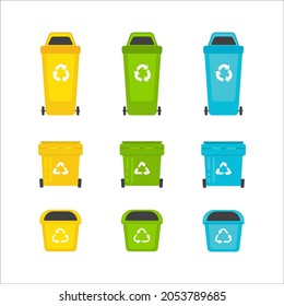 Waste basket Vector icon design illustration Template