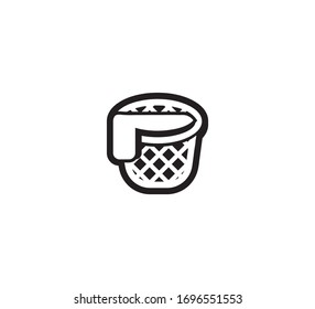 Waste basket vector isolated icon illustration. Waste basket Illustration