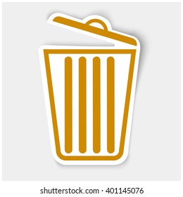 Waste basket,sticker