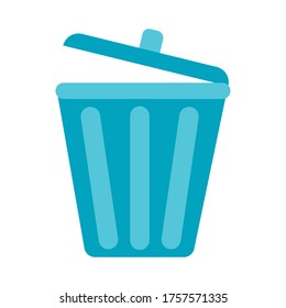 diseño vectorial de icono de estilo plano de papelera