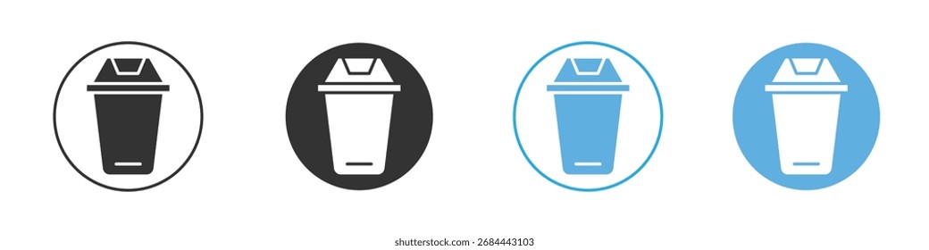 Icono de papelera. Plantilla de diseño de iconos gráficos