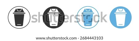 Waste Bin icon. Graphic icon design template