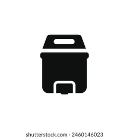 Waste bin icon isolated on white background