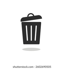 Waste bin icon sign vector. Bin icon design for apps and websites. Trash can symbol vector illustration.