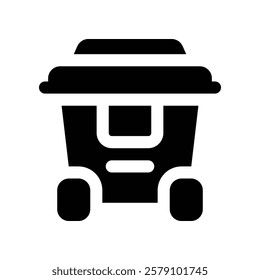 waste bin icon. vector glyph icon for your website, mobile, presentation, and logo design.