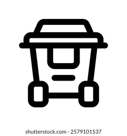 waste bin icon. vector line icon for your website, mobile, presentation, and logo design.