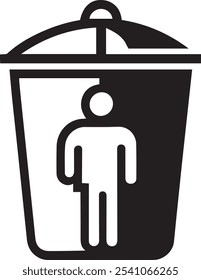 Waste Bin icon vector logo 