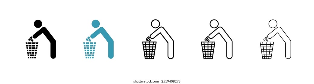 Waste Bin icon vector icon set. EPS 10