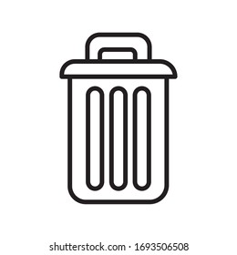 Abfalleimer-Vektorillustration-Stil-Icon-Design