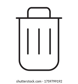 waste bin line style icon vector illustration design