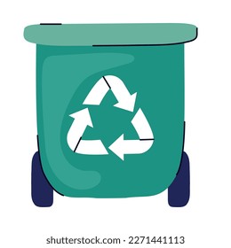 papelera de desecho con icono de flechas de reciclaje