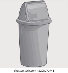 Waste Bin, Recycle, Trash, Clean, Container, Garbage Illustration Vector Cartoon Drawing